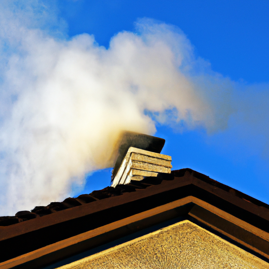 Canadian home with a clean chimney, winter exterior